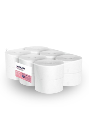 TOALET PAPIR MINI JUMBO JR HARMONY 190T 160M, 2-SL, 12/1